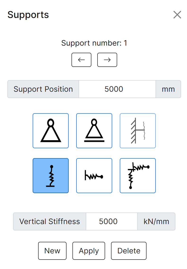 Vertical Spring Support Example